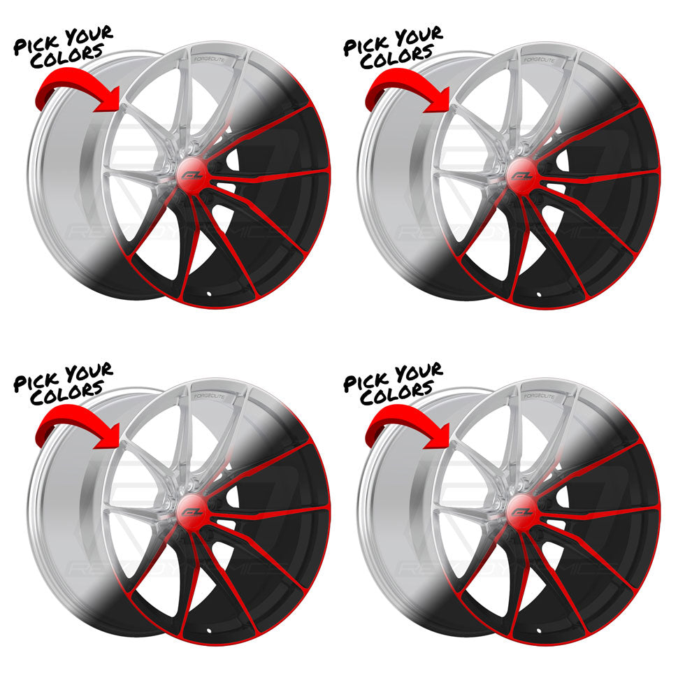 C8 Z06 E-Ray Renzo Forgedlite LC6 Custom Finish 20in wheel package