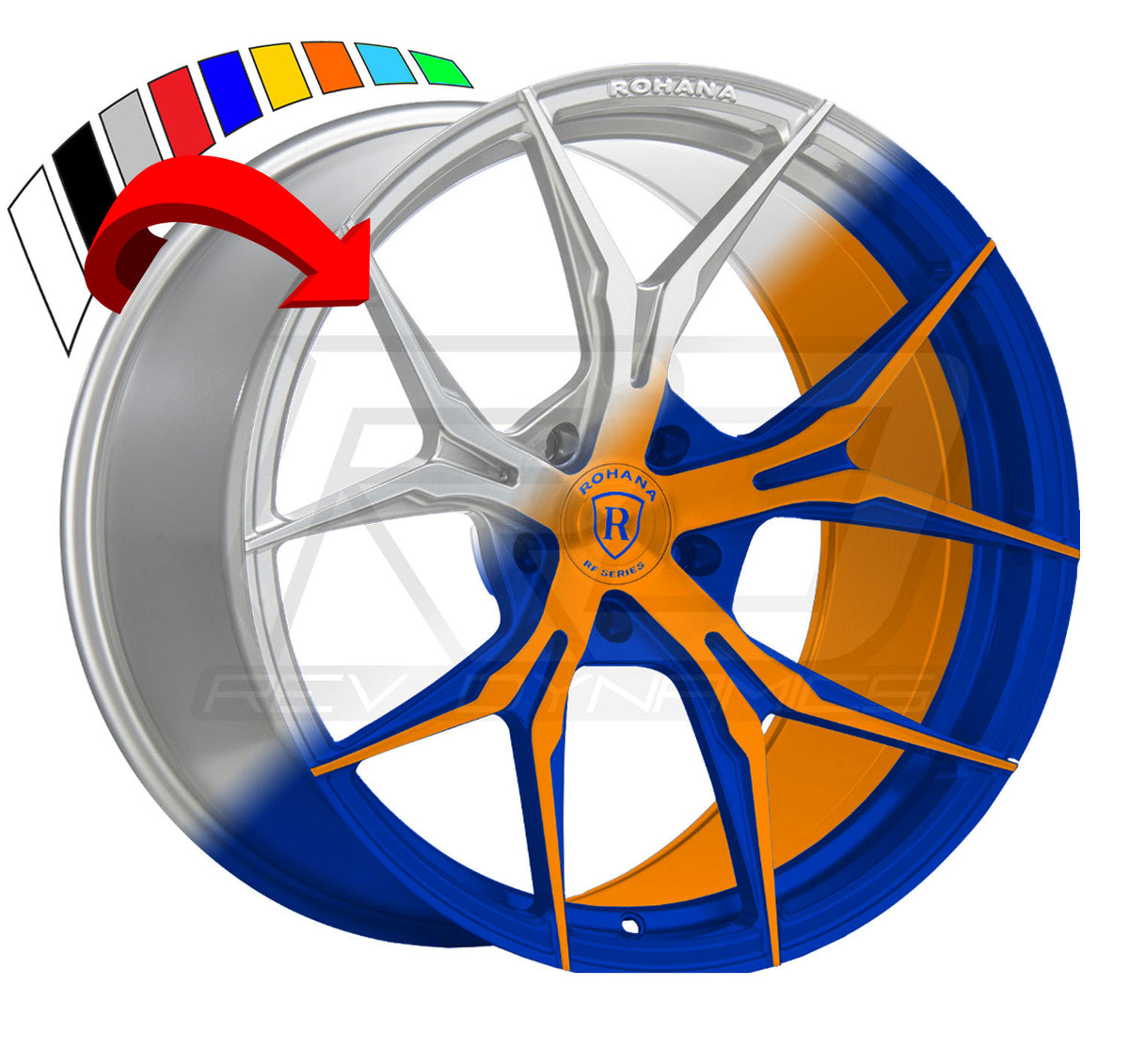 Rohana RFX5 Slingshot 20" Super Wide Rear (345 or 335) Wheel and Tire Package - Rev Dynamics