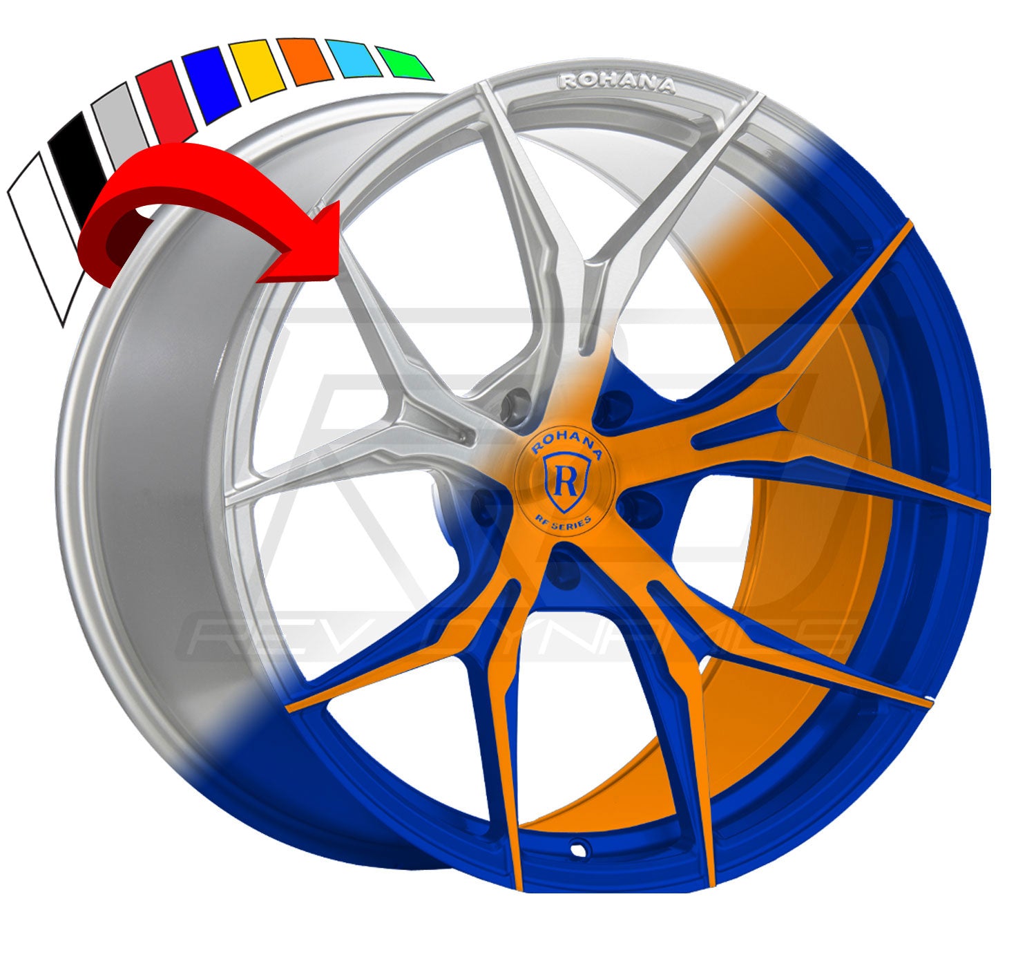 Rohana RFX5 Slingshot 20" Super Wide Rear (345 or 335) Wheel and Tire Package - Rev Dynamics