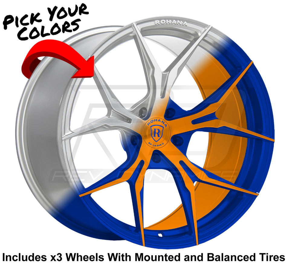 Rohana RFX5 Slingshot 20" Super Wide Rear (345 or 335) Wheel and Tire Package - Rev Dynamics