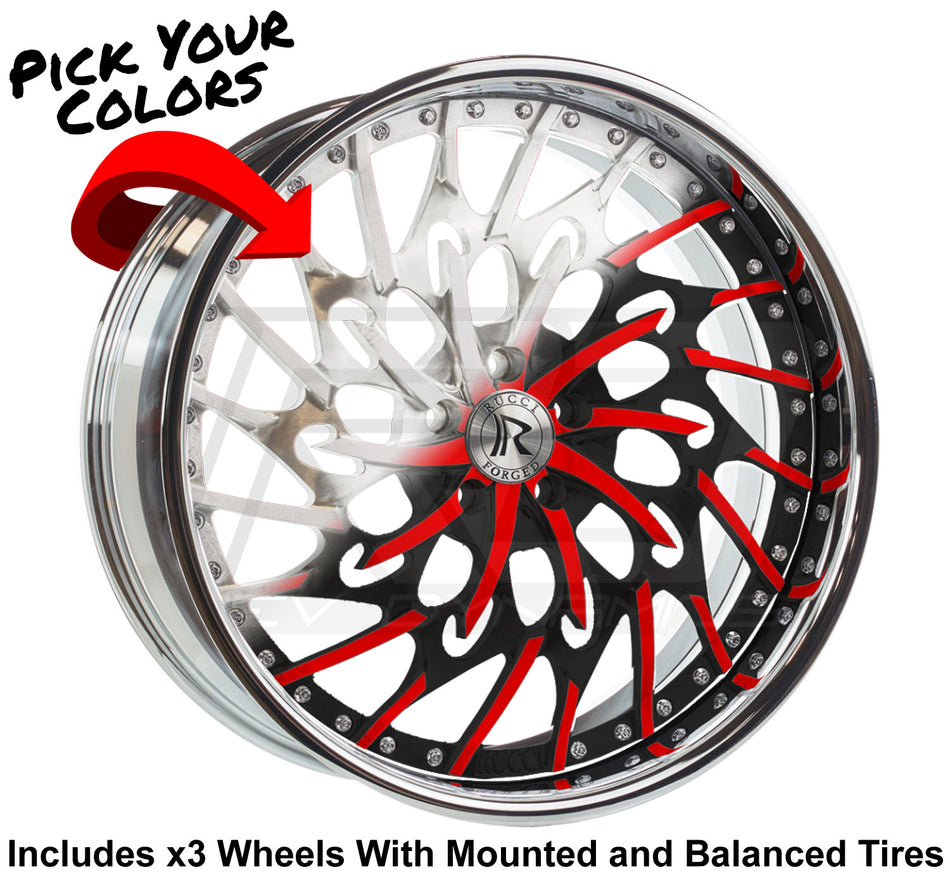 Rucci Ounce Slingshot 22" Wheel and Tire Package - Rev Dynamics