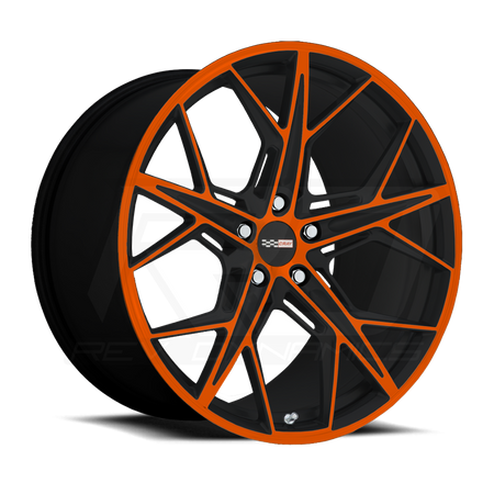 Corvette C8 Color Matched Cray Hammerhead Rim and Tire