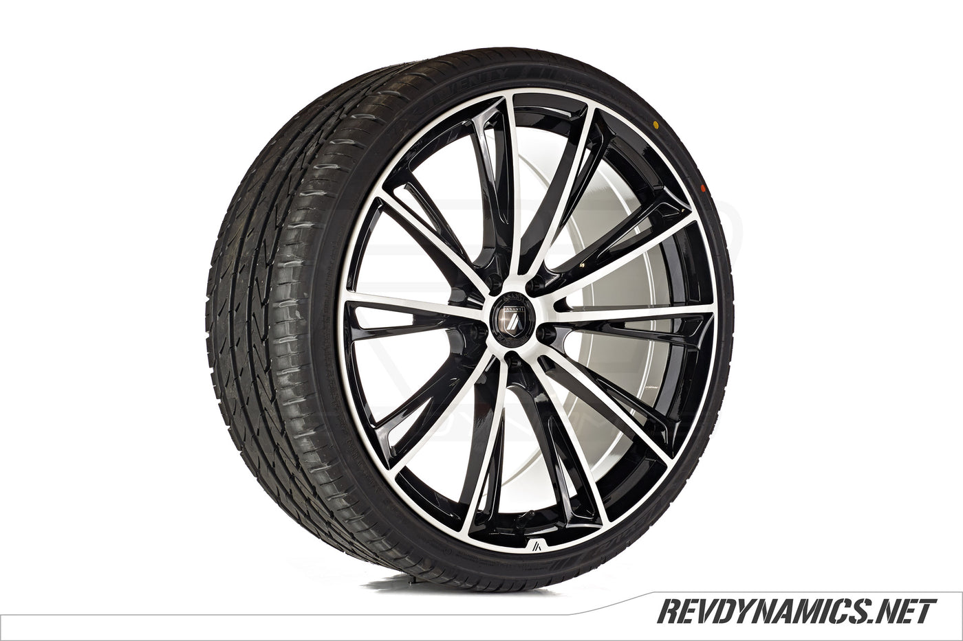 Asanti 22" Wheel with Lexani Tire custom painted in Black and White