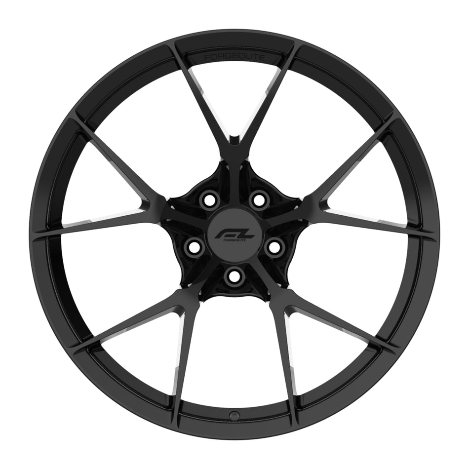 Forgedlite MC5 C8 Corvette 19" Front 20" Rear Wheel and Tire Package - Gloss Black
