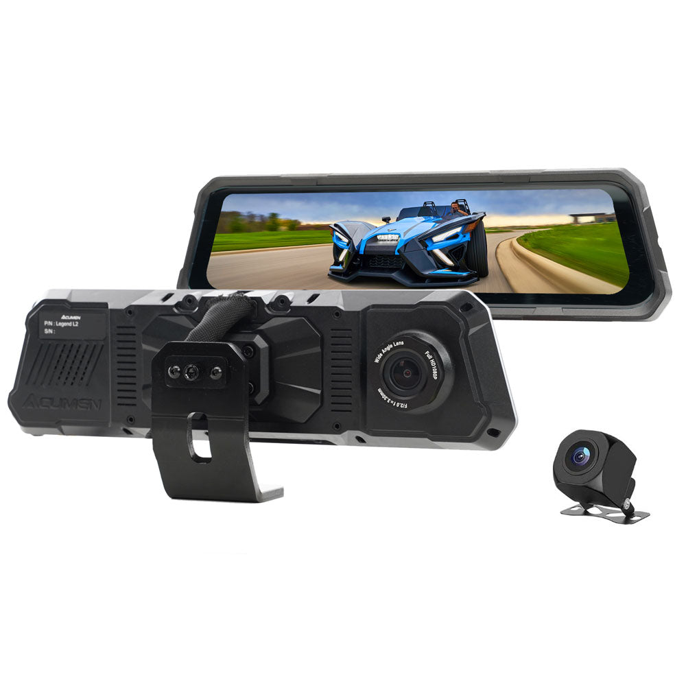 Slingshot Rear View Camera Polaris Slingshot Digital Rear View Mirror & Dash Cam Kit