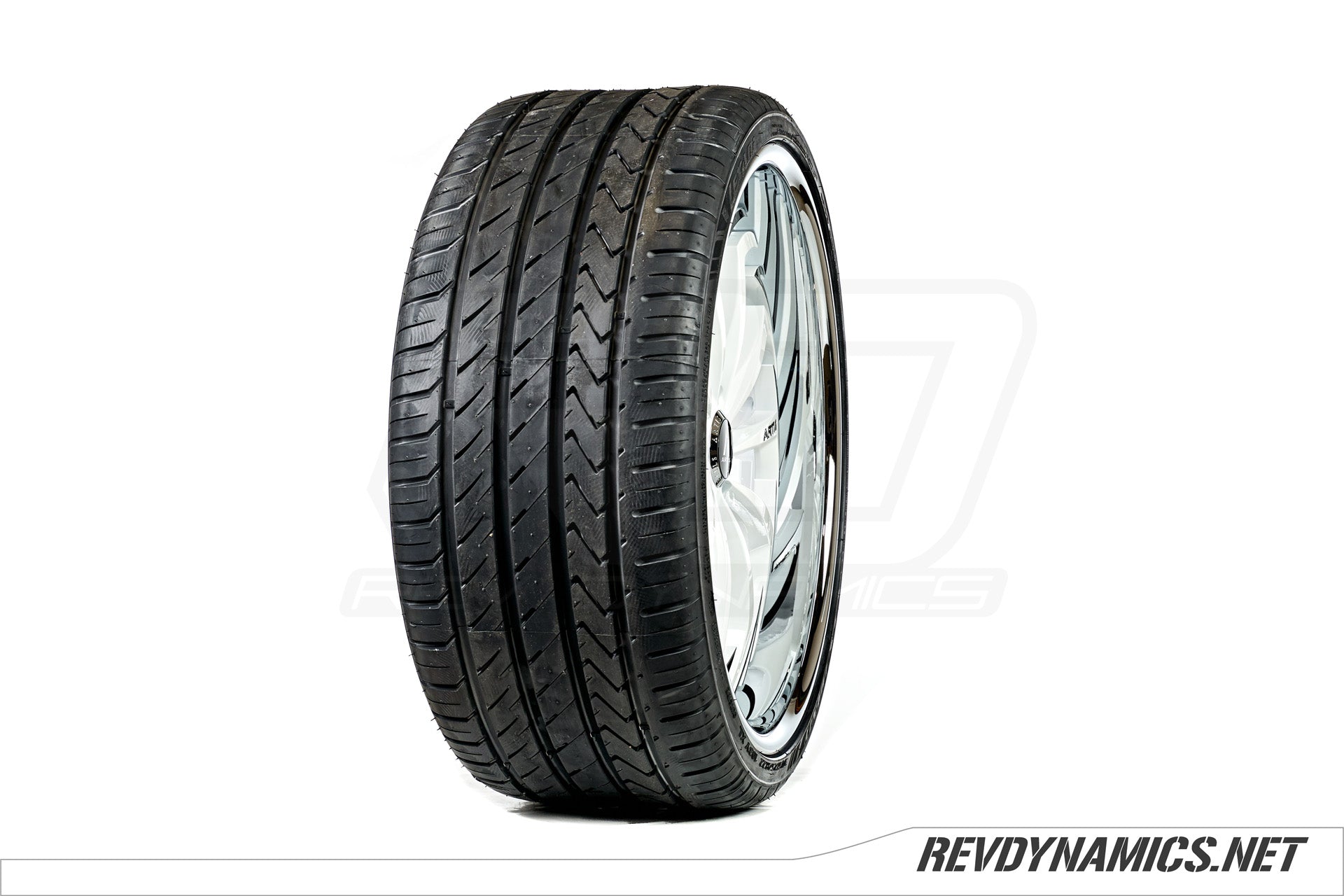 Artis Royal Wheel in Chrome White and Black with 305 rear Tire