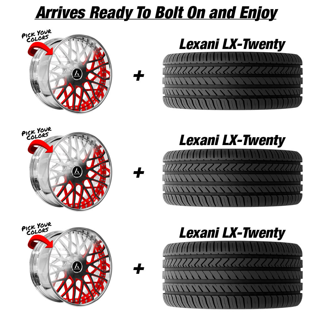 Artis Troy XL 22 Slingshot Wheel and Tire Package