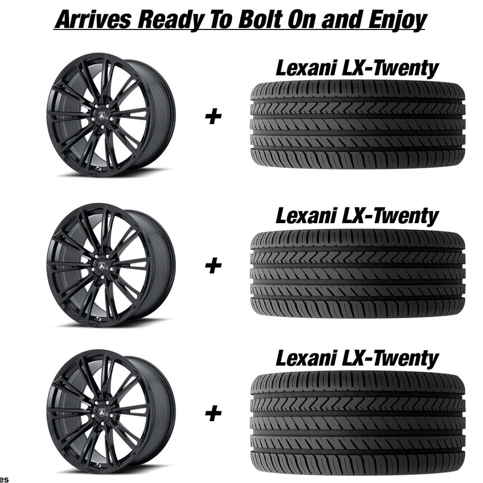 Asanti ABL-30 Slingshot 20" Front 22" Rear Wheel and Tire Package