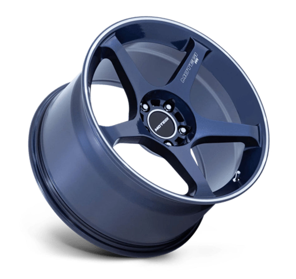 Motegi Battle V Tesla Model 3 18" Front and Rear Wheel and Tire Package - Obsidian Blue