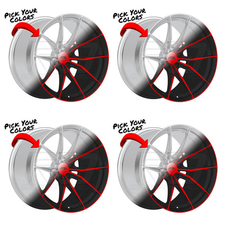 C8 Z06 E-Ray Renzo Forgedlite LC6 Custom Finish 20in wheel package