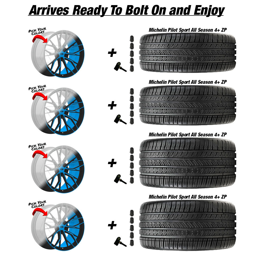 Forgedlite MC11 Wheel & Tire Package for C8 Corvette Z06