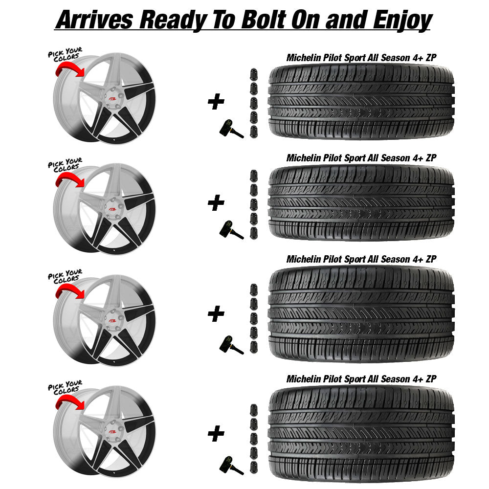 Forgedlite MC5 Wheel & Tire Package for C8 Corvette Z06