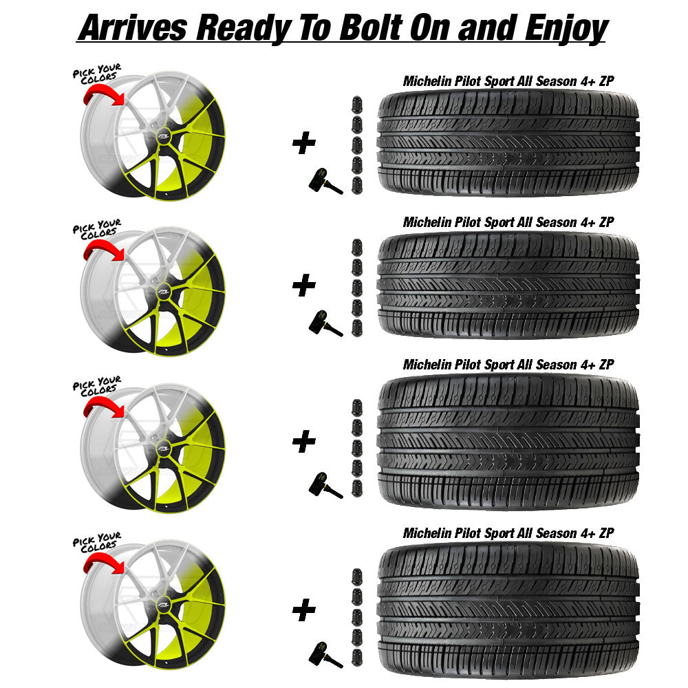Forgedlite MC5 Wheel & Tire Package for C8 Corvette Z06