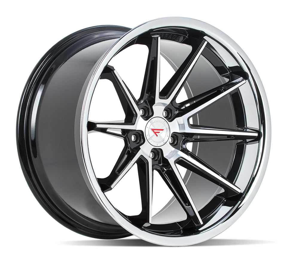 Ferrada CM2 Tesla Model 3 20" Front and Rear Wheel and Tire Package - Black w/ Machined Face