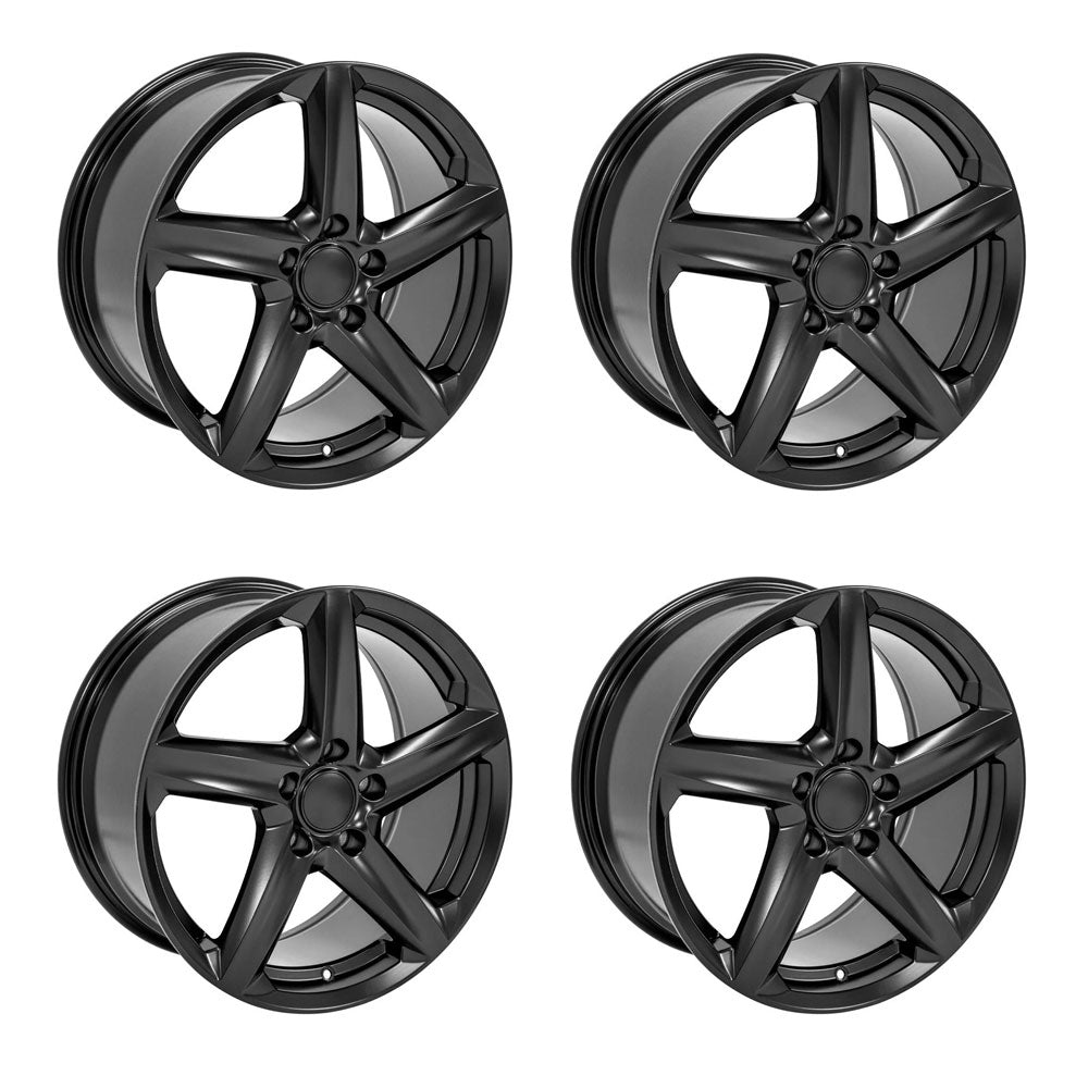 Chevy Corvette C7 Stingray OE Wheels CV02 Satin Black 18in wheel package
