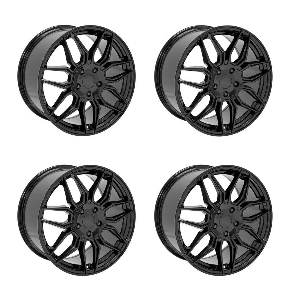 Chevy Corvette C7 Stingray OE Wheels CV03 Gloss Black 18in wheel package
