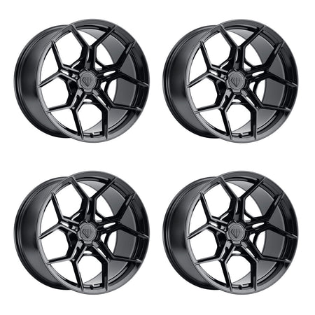 Chevy Corvette C8 Stingray Blaque Diamond BD-F25 Gloss Black 20in wheel package