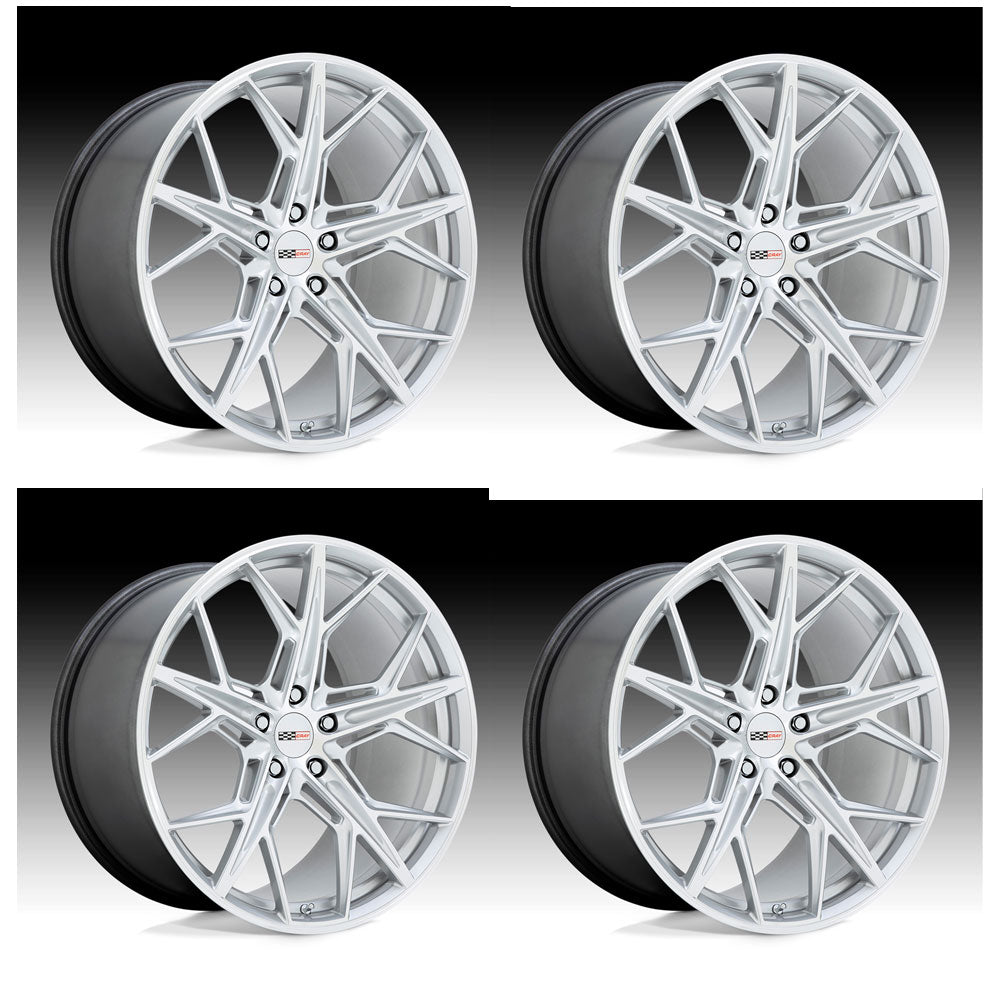 Chevy Corvette C8 Stingray Cray Hammerhead Gloss Silver wmachined face 20in wheel package