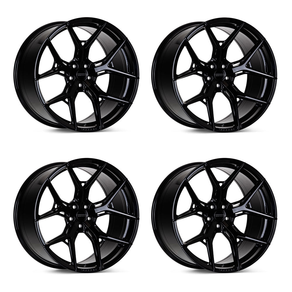 Chevy Corvette C8 Stingray Vossen HF-5 Gloss Black 20in wheel package