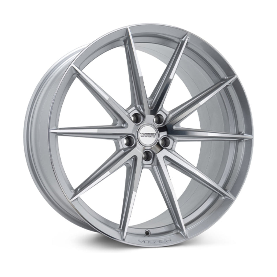 Vossen HX-2 C7 Z06 Corvette 19" Front 20" Rear Wheel and Tire Package - Silver Polished