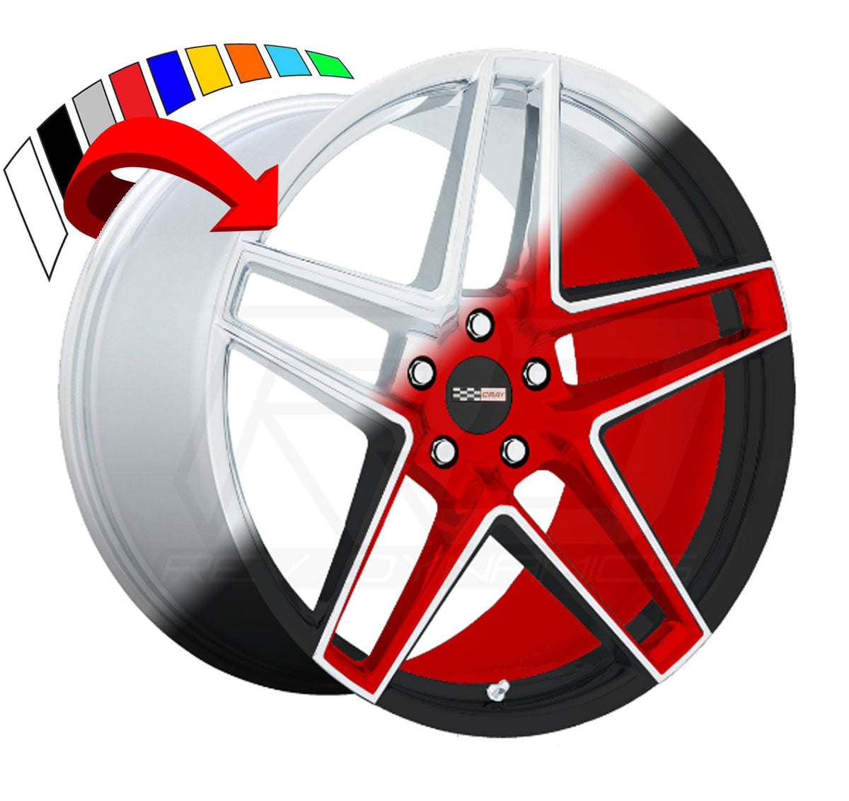 Cray Panthera C8 Corvette 19x9" Front 20x11.5" Rear Wheel and Tire Package - Rev Dynamics