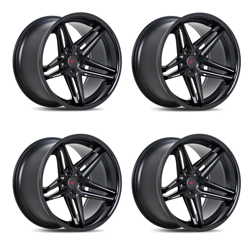 Matte Black Ferrada CM1 Wheels for C7 Z06 Corvette