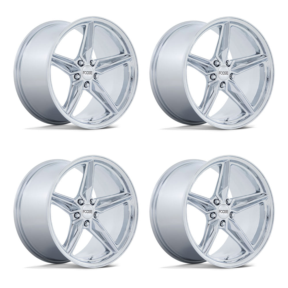 【Foo】 Foose CF8 C8 Corvette Stingray 19x9.5/20x11 Gloss Silver Wheels