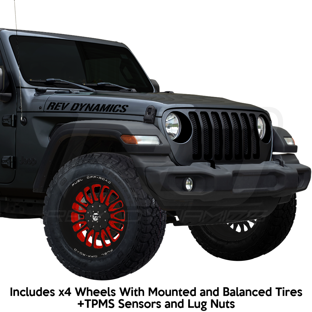 Fuel ARC Jeep Wrangler JL 20" Wheel and 35" Tire Package - Rev Dynamics