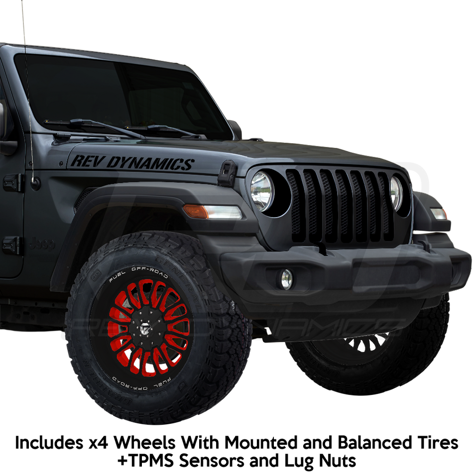 Fuel ARC Jeep Wrangler JL 20" Wheel and 35" Tire Package - Rev Dynamics