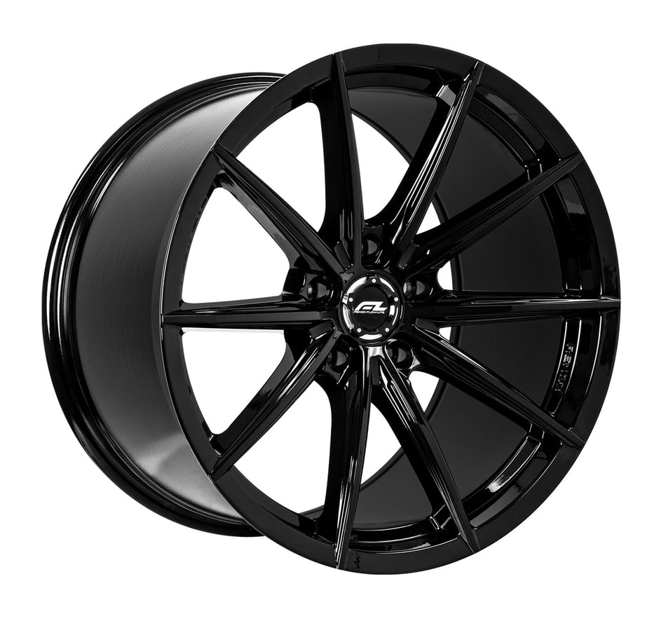 Forgedlite RFL-10 C8 Corvette 19" Front 20" Rear Wheel and Tire Package - Gloss Black