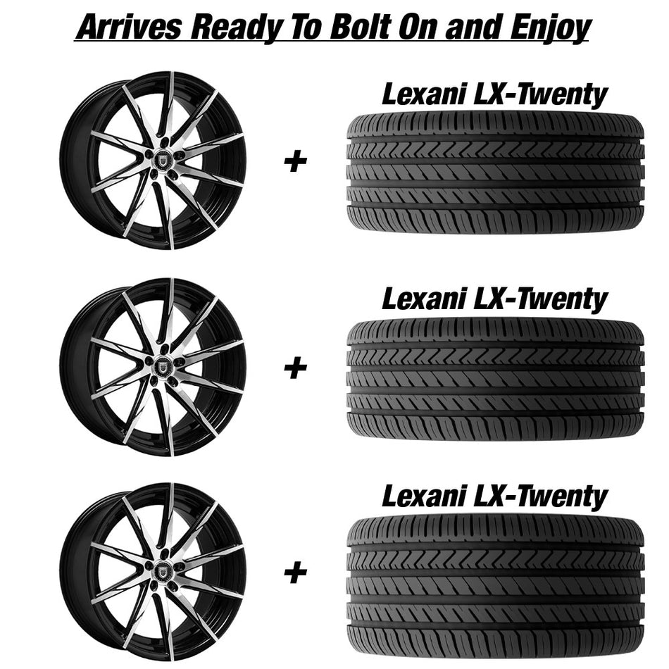 Lexani CSS-15 Slingshot 20" Front 22" Rear Wheel and Tire Package