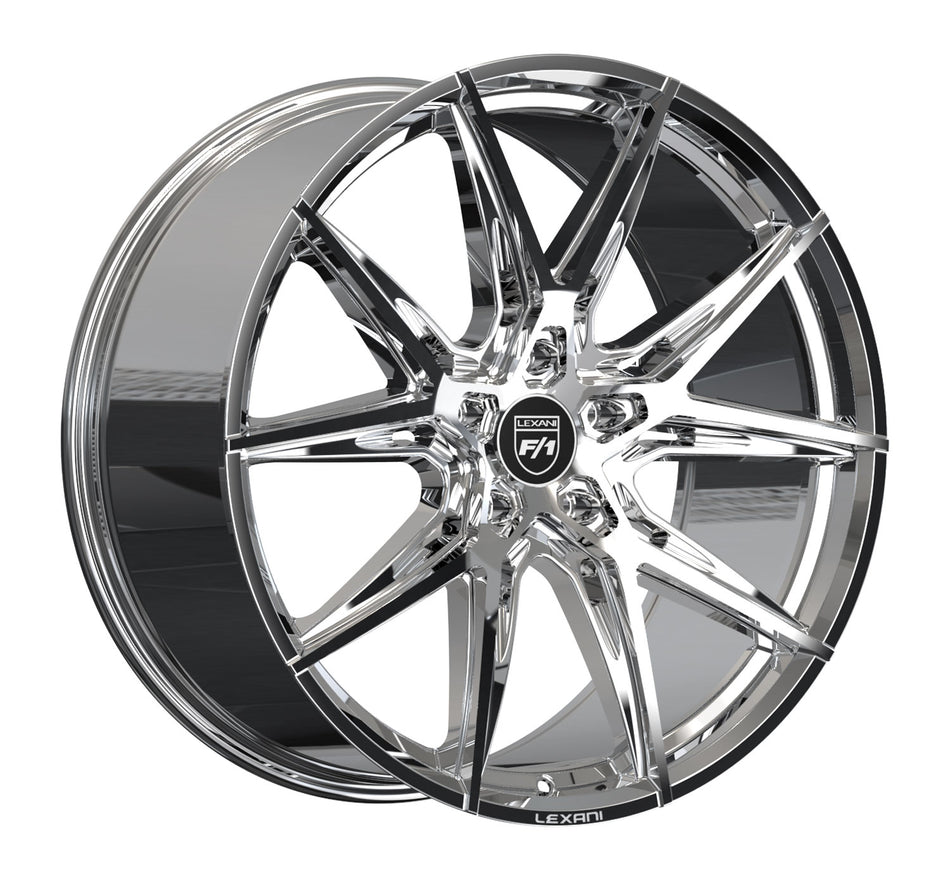 Lexani Hyper C8 Corvette 20x9" Front 22x10.5" Rear Wheel and Tire Package - Chrome