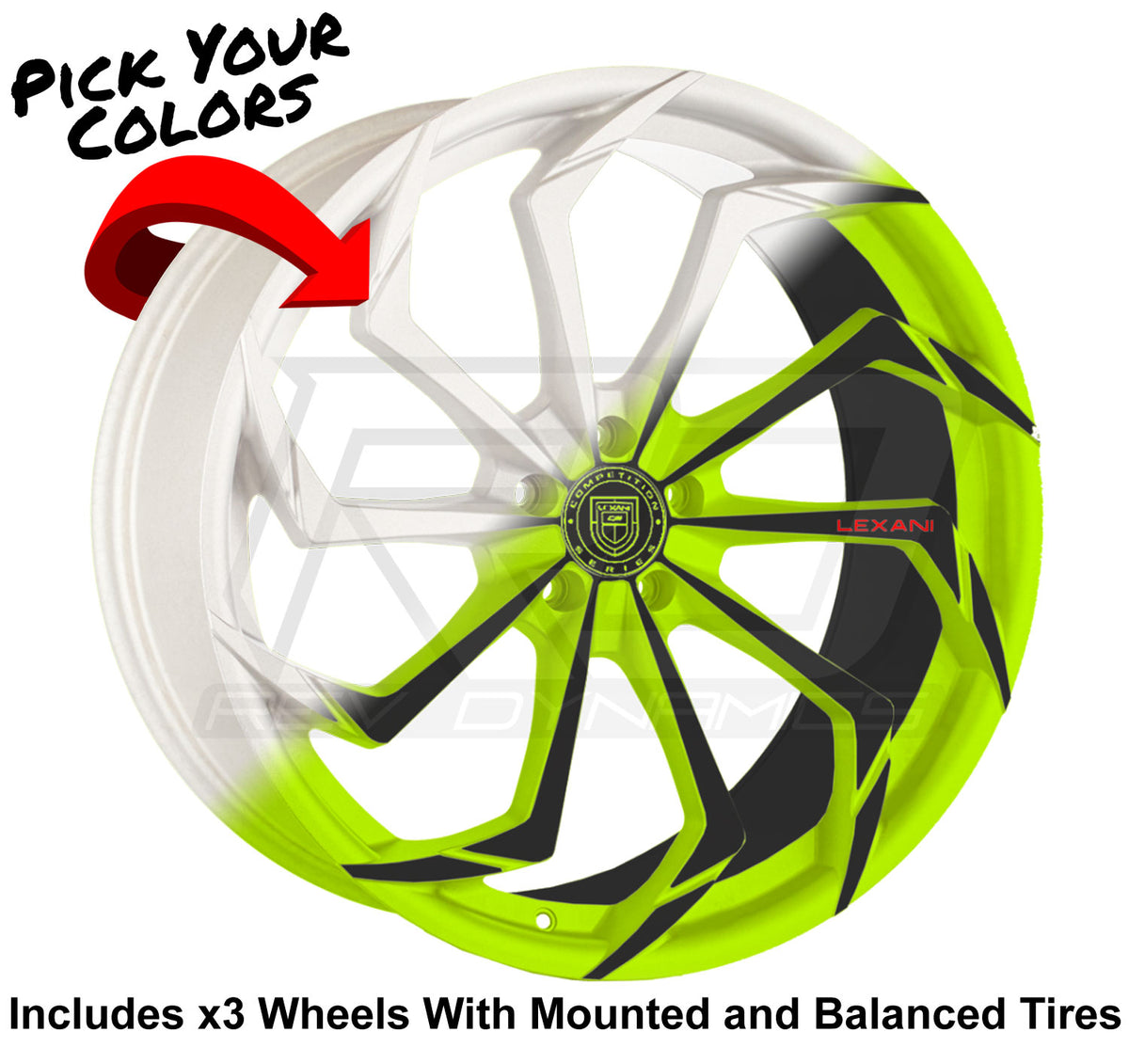Lexani Static Slingshot 20" Wheel and Tire Package - Rev Dynamics