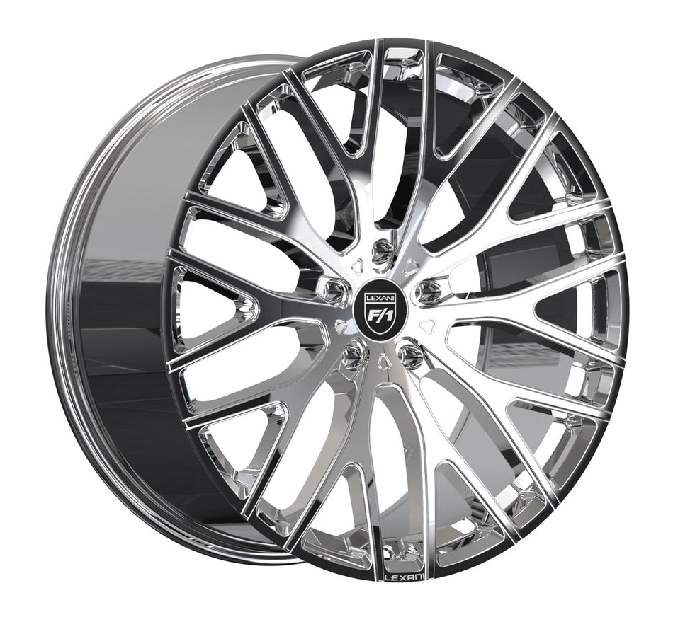 Lexani Valor C8 Corvette 20x9" Front 22x10.5" Rear Wheel and Tire Package - Chrome