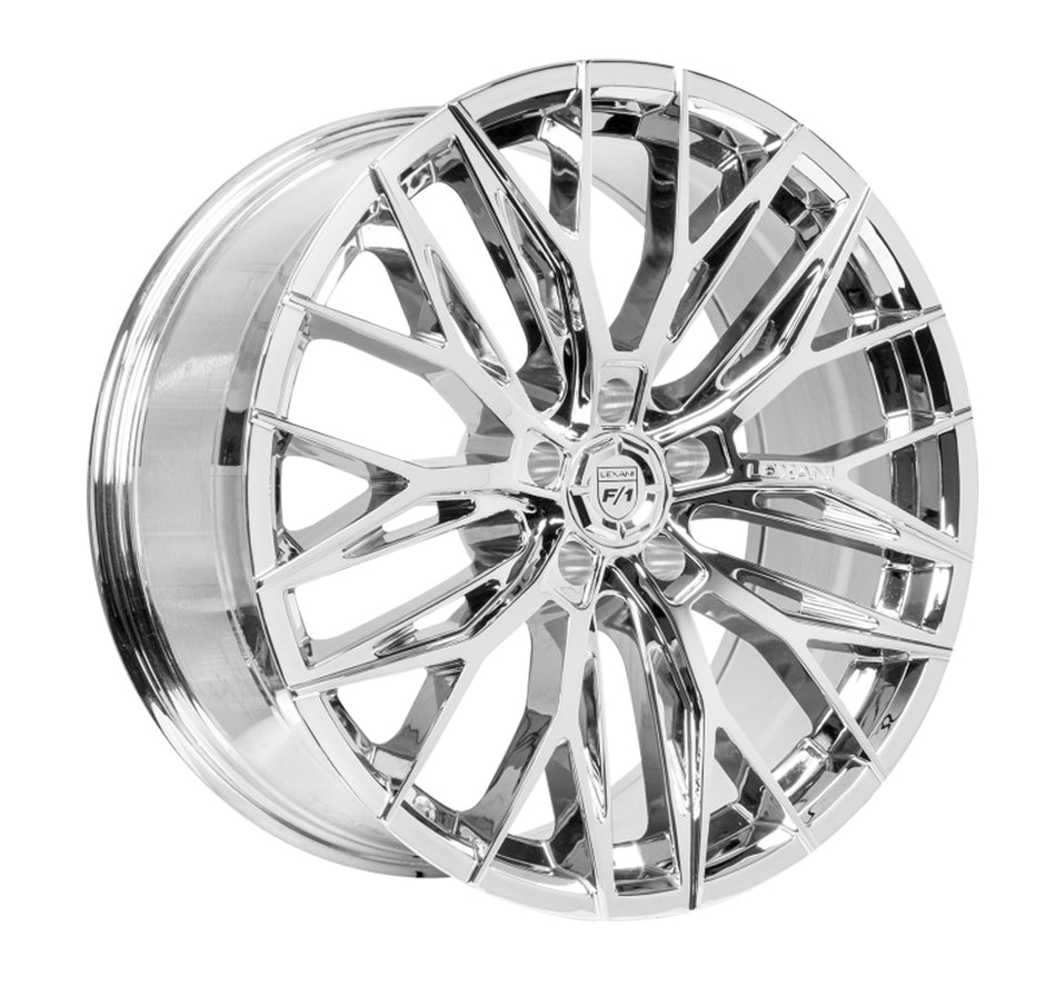 Lexani Aries Tesla Model 3 20" Front and Rear Wheel and Tire Package - Chrome