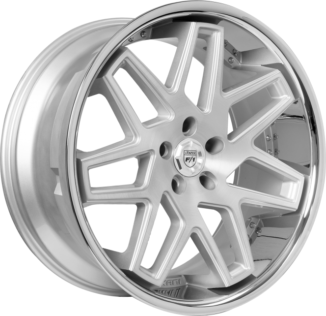 Lexani Nova Tesla Model 3 20" Front and Rear Wheel and Tire Package - Silver