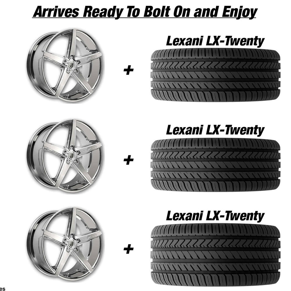 Lexani R-4 Slingshot 20" Front 22" Rear Wheel and Tire Package