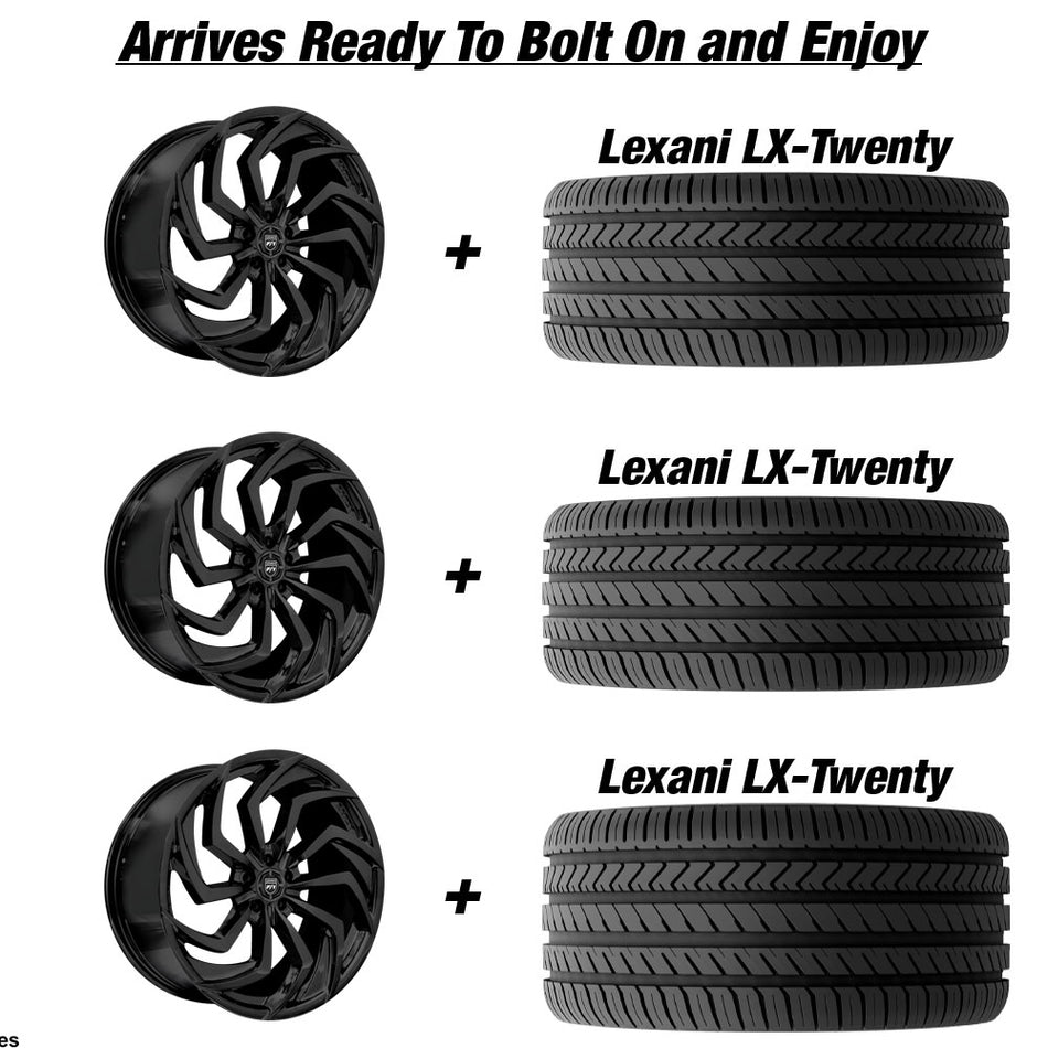 Lexani Shadow Slingshot 24" Wheel and Tire Package