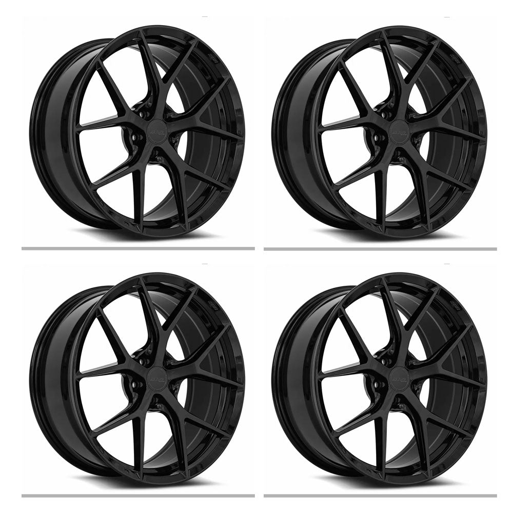 MRR FS6 C8 Corvette Stingray 20x9/21x12 Gloss Black Wheels