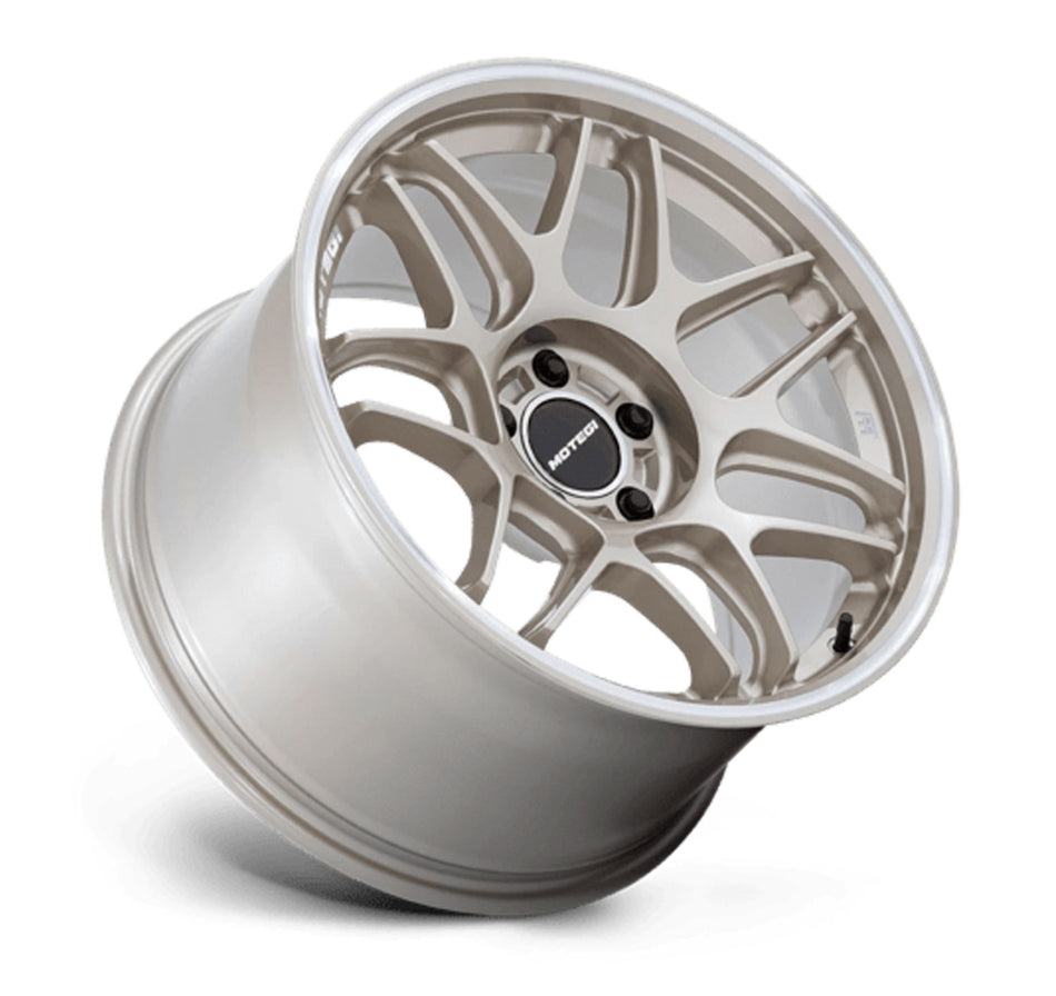 Motegi Tsubaki Tesla Model 3 18" Front and Rear Wheel and Tire Package - Gold w/Machined Lip