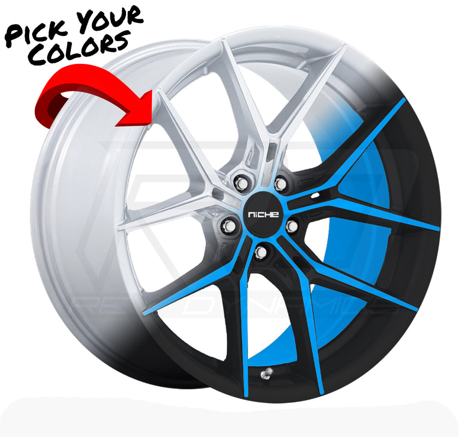 Niche Prodigy 5 Rapid blue and black C8 Corvette Stingray