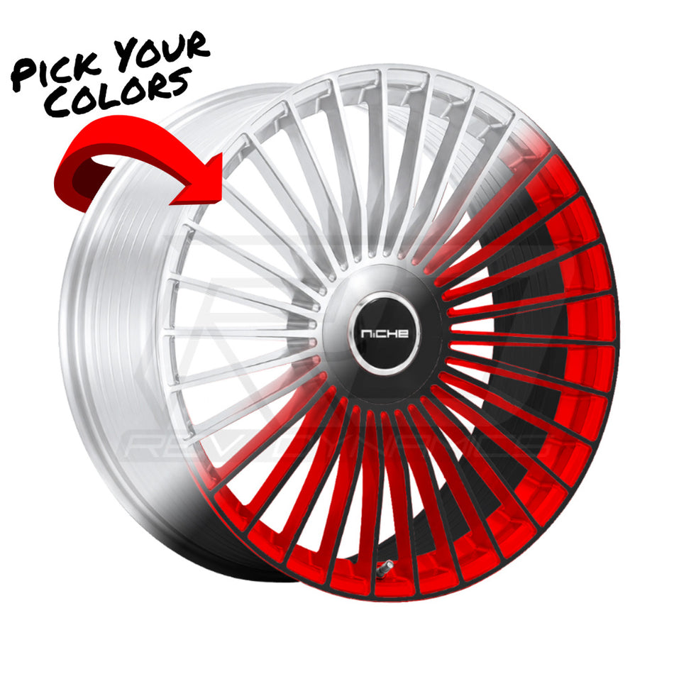 Niche Serene Slingshot 20" Front 22" Rear Wheel and Tire Package - Pick your color