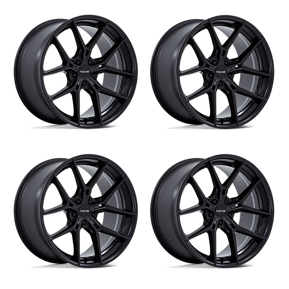 Niche Prodigy 5 Matte Black Corvette C8 Wheel Package