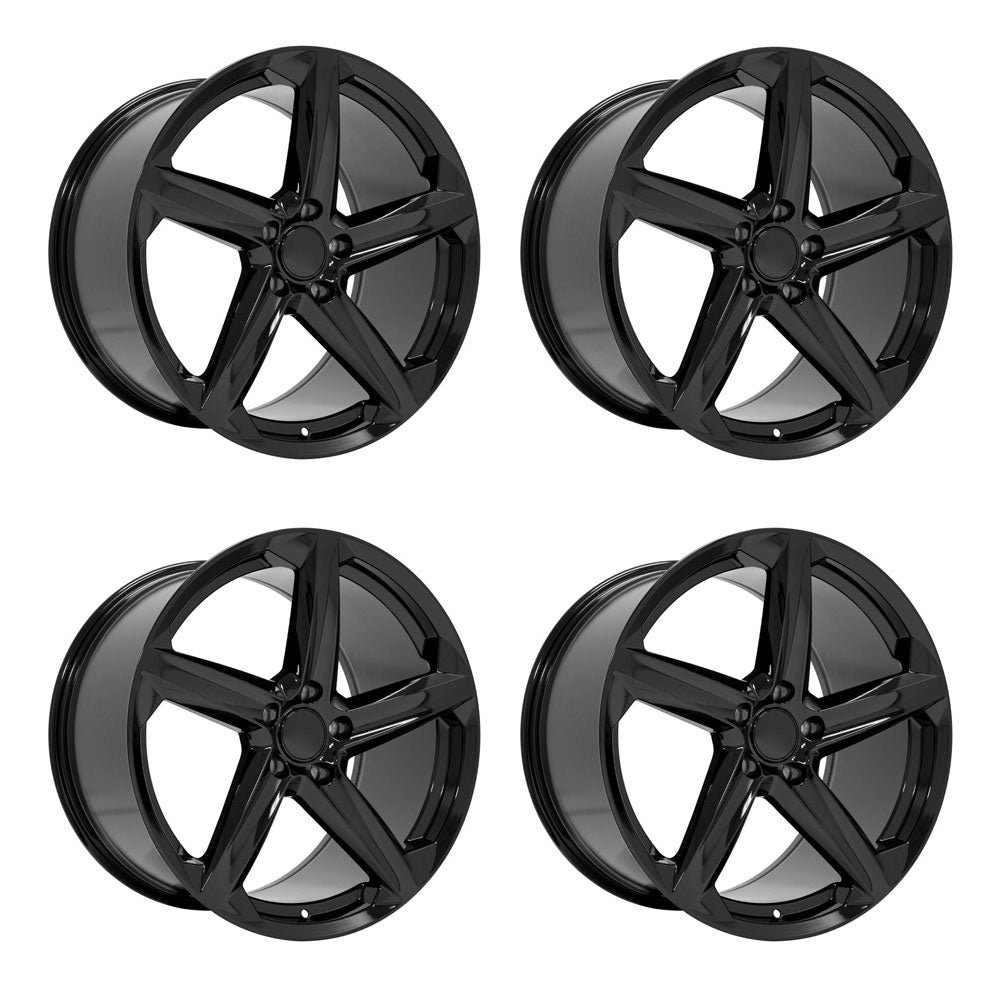 OE Wheels CV02D Satin Black Corvette C8 Wheel Package
