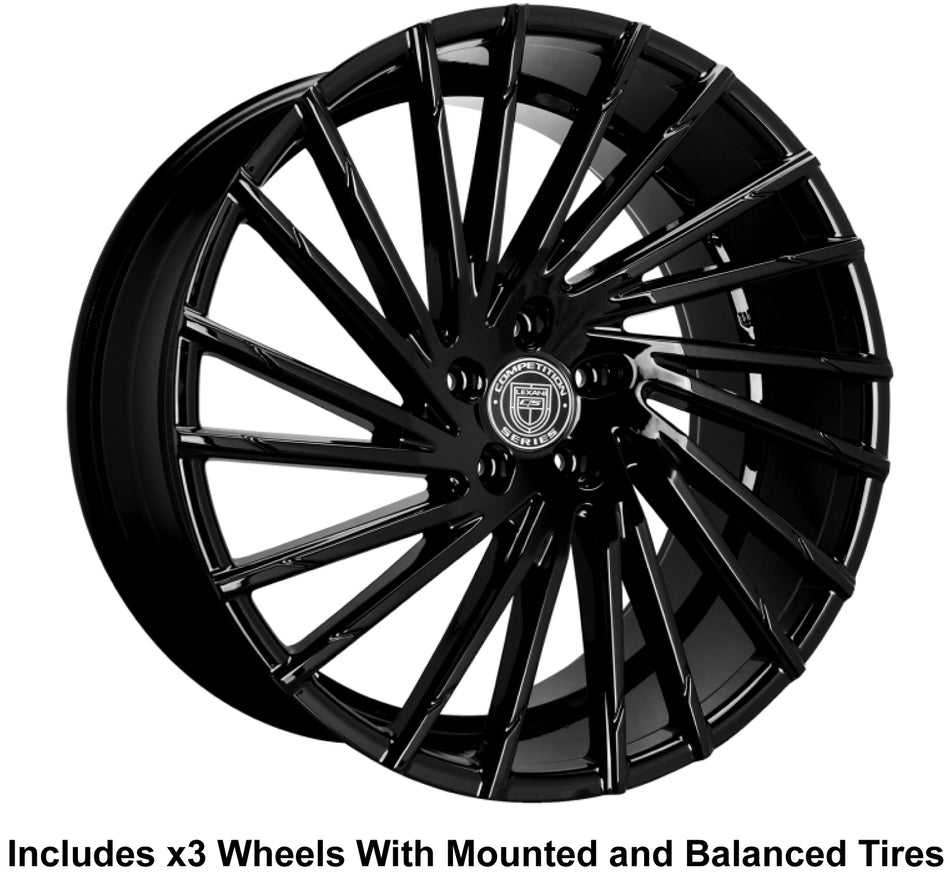 Lexani Wraith 20" Front 22" Rear Wheel and Tire Package