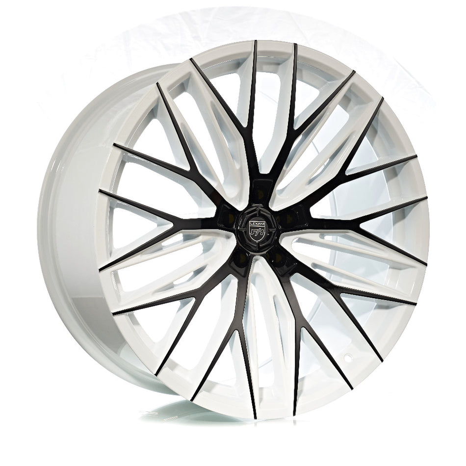 Lexani Aries Slingshot 22" Wheel and Tire Package - White and Black