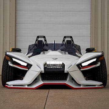 Polaris Slingshot on Air Suspension Slammed with color matched bumper