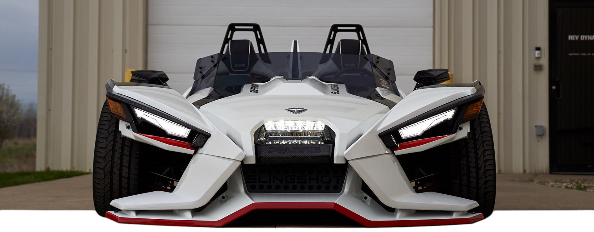 Polaris Slingshot on Air Suspension Slammed with color matched bumper