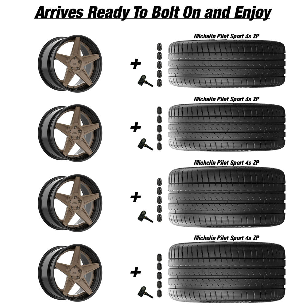 Forgedlite MC5 Wheel & Tire Package for C8 Corvette Z06