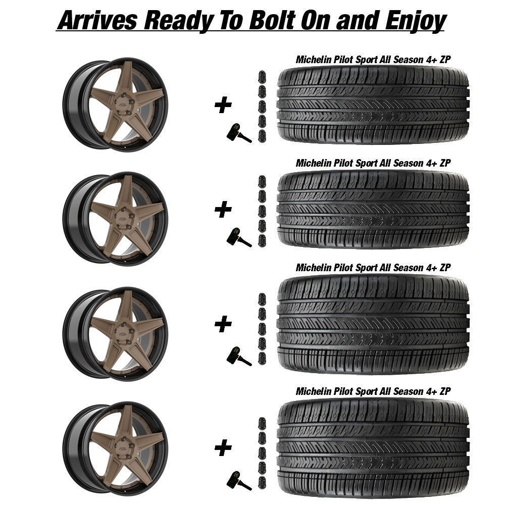 Forgedlite MC5 Wheel & Tire Package for C8 Corvette Z06